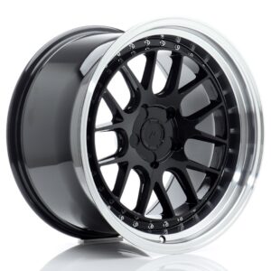 JR Wheels JR40 18x10,5 ET15-22 5H BLANK Gloss Black w/ Machined Lip