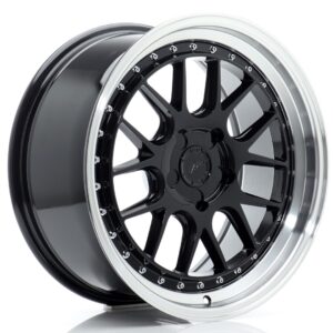 JR Wheels JR40 18x8,5 ET15-35 5H BLANK Gloss Black w/ Machined Lip