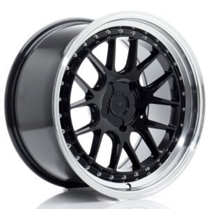 JR Wheels JR40 18x9,5 ET15-35 5H BLANK Gloss Black w/ Machined Lip