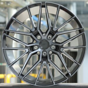 JR Wheels JR38 20x10 Black Brushed w/ Tinted Face