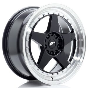 JR Wheels JR6 18x8,5 ET22 5x114,3/120 Gloss Black w/ Machined Lip