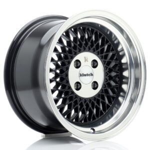 Klutch SL1 15x8,5 ET17 4x100 Gloss Black w/ Machined Lip