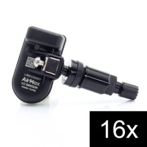 Set of 16pcs AirMax TPMS V2 Sensor 315+433MHz Metal Black