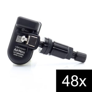 Set of 48pcs AirMax TPMS V2 Sensor 315+433MHz Metal Black