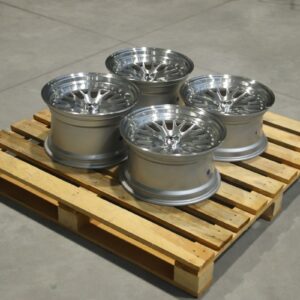 Set of JR10 15x8 ET20 + 15x9 ET0 4x108 Silver Machined Face
