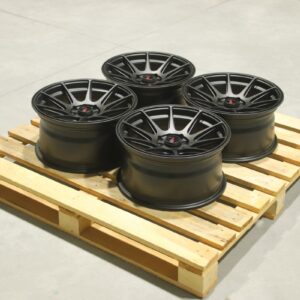 Set of JR11 16x8 ET25 4x100/114 Matt Black