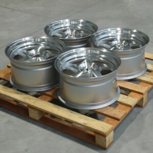 Set of JR15 17x9 ET25 5x100 Silver Machined Face