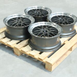 Set of JR23 18x8 ET40 5x100 Hyper Gray w/Machined Lip