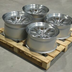Set of JR40 19x9,5 ET22 + 19x11 ET22 5x114,3 Silver Machined Face